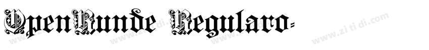 OpenRunde Regularo字体转换